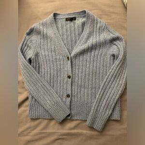Banana Republic Soft Blue Ribbed Cardigan